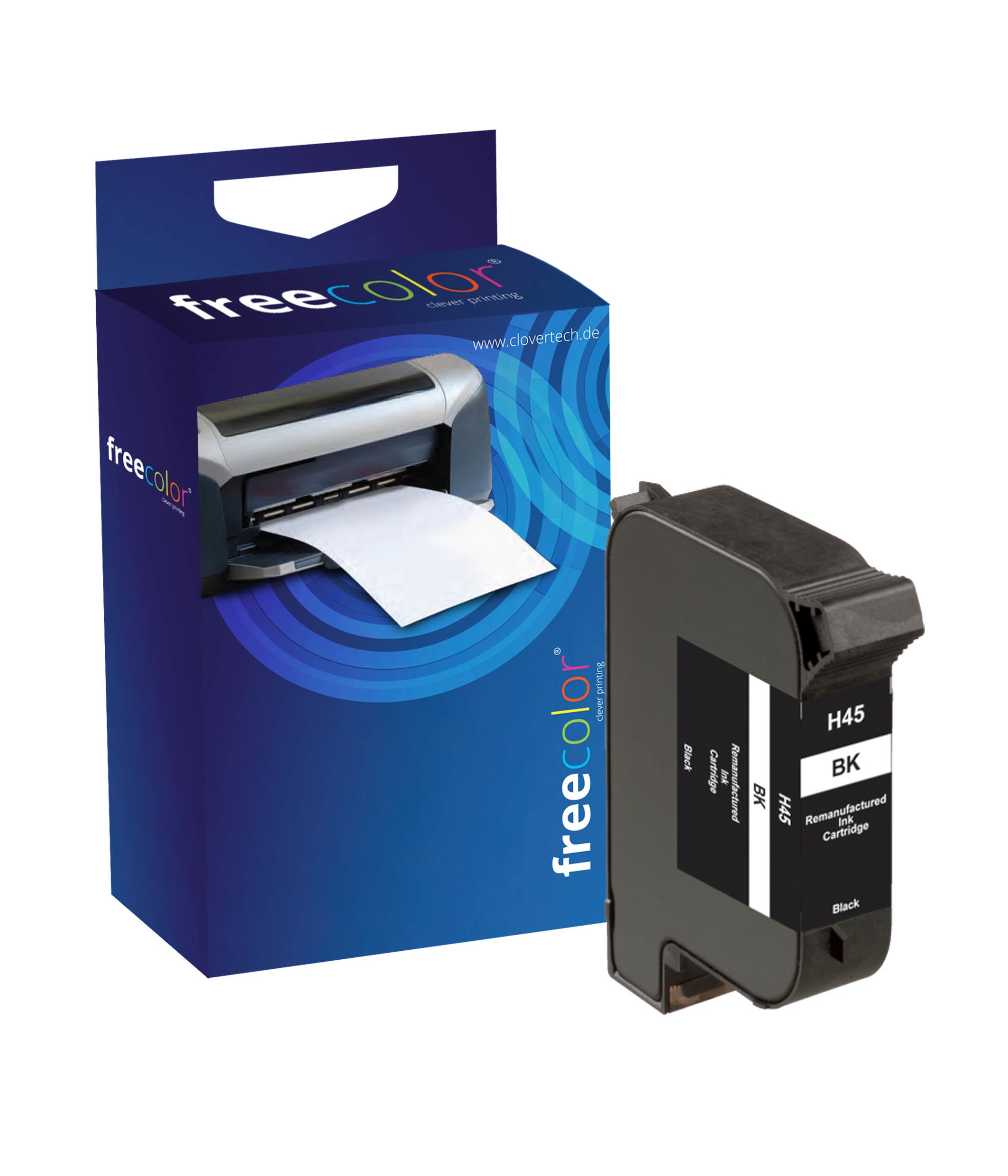 Freecolor 45 Schwarz Tintenpatrone (Kompatibel) – 950 Seiten – für HP DeskJet 960/970/980, PhotoSmart 1000/110