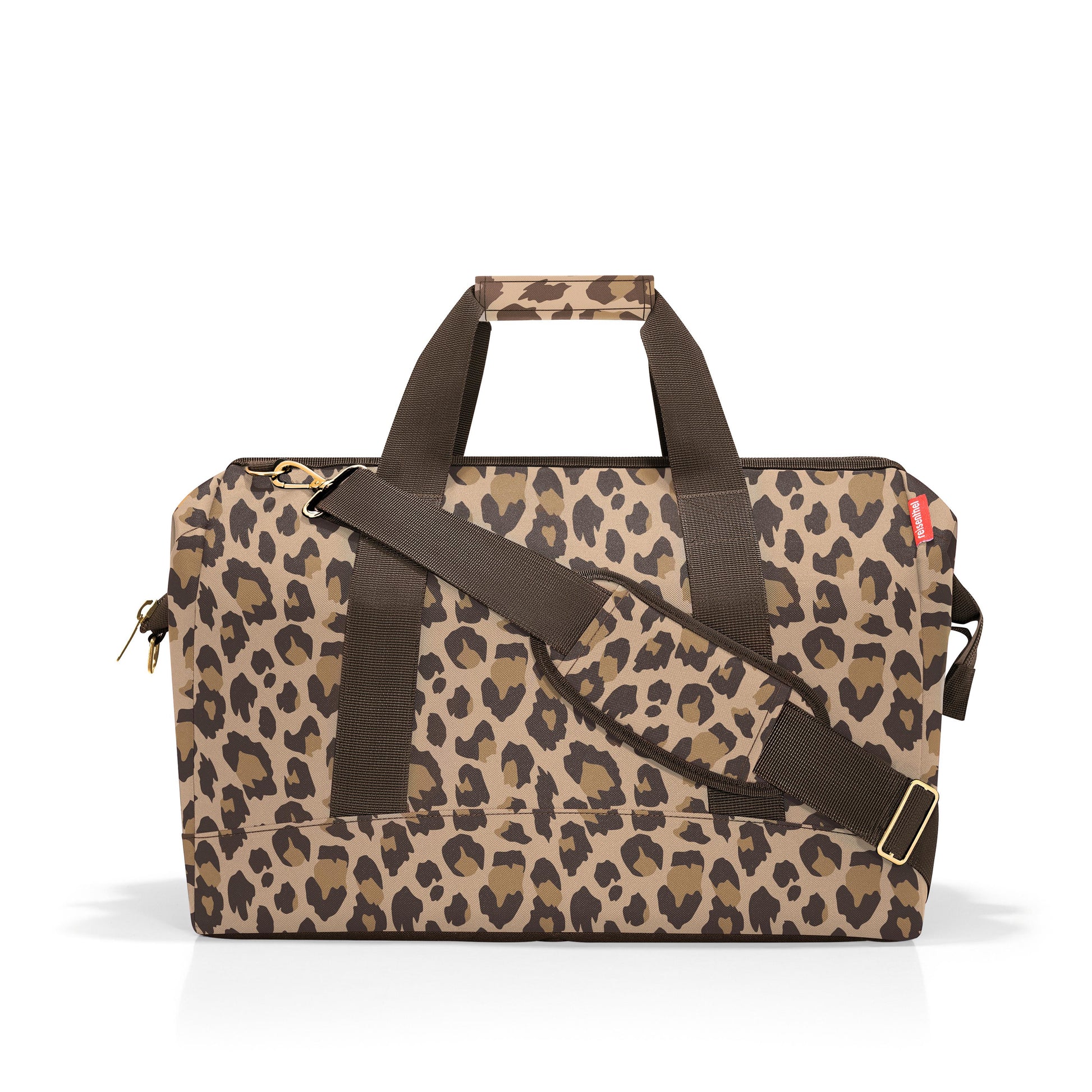Reisenthel Umhängetasche Allrounder L – 30 l, Polyester, Leo Macchiato, 52 × 29 × 39,5 cm