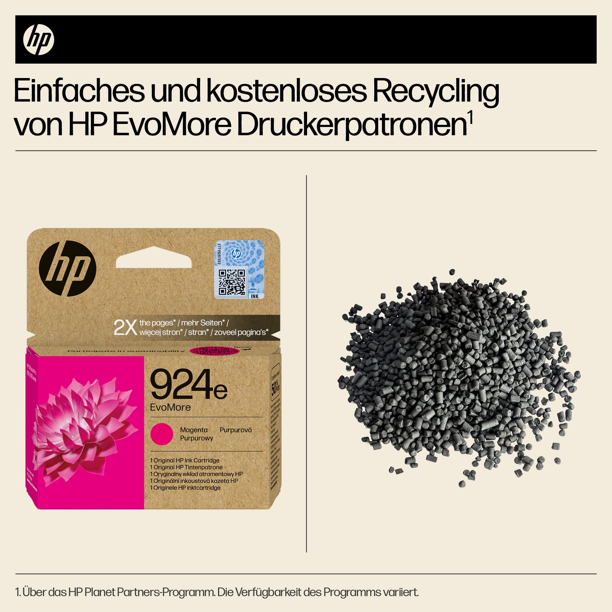 HP 924e EvoMoreXL Magenta Tintenpatrone (Original) – 800 Seiten – für HP 924e