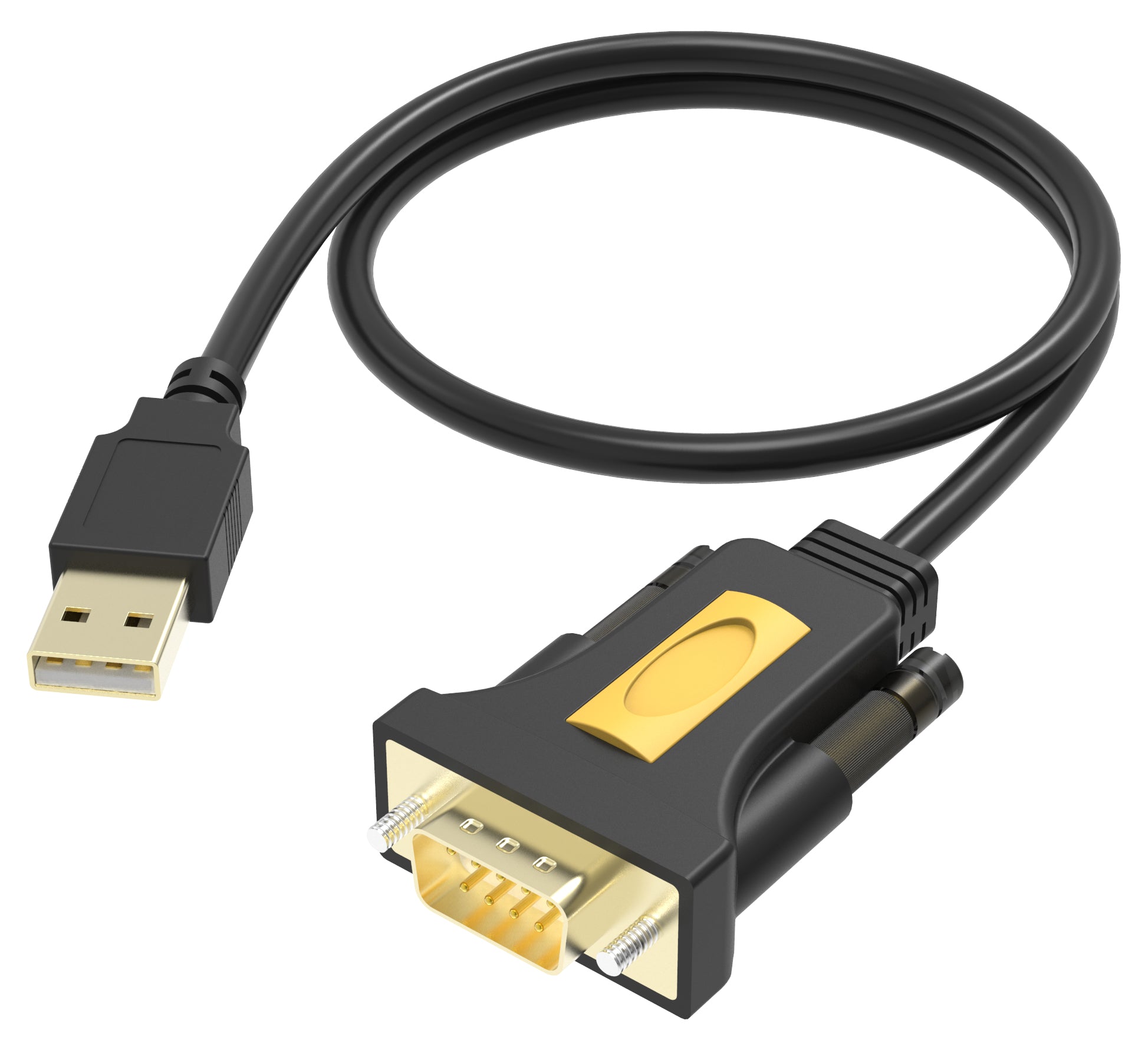 Vision TC-USBSER Seriell-Adapter USB zu RS-232 – Schwarz