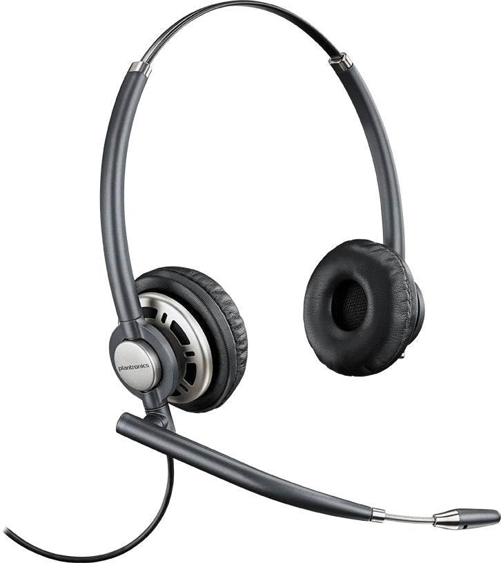 Poly Encore Pro HW720 – Duo Headset – Kabelgebunden, Boom-Mikrofon, Mikrofon-Geräuschunterdrückung – Schwarz