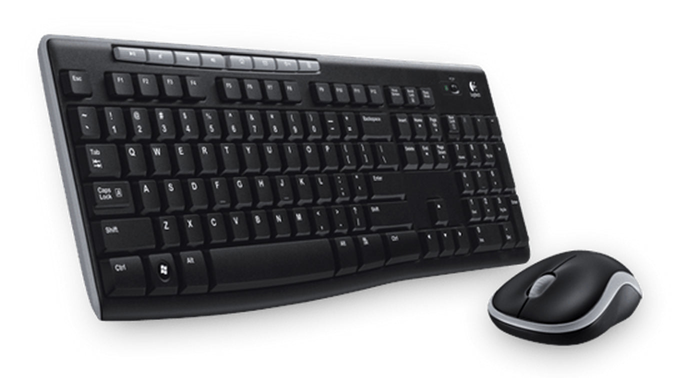 Logitech MK270 – Tastatur- und Maus-Set – 2,4 GHz USB-A (Nano-Empfänger) – QWERTY (US-INT) – Schwarz