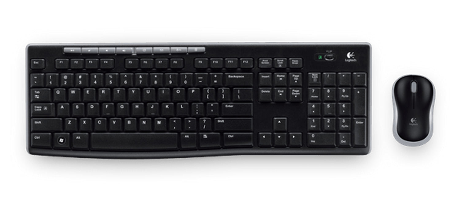 Logitech MK270 – Tastatur- und Maus-Set – 2,4 GHz USB-A (Nano-Empfänger) – Schwarz
