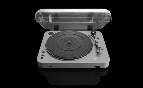 Lenco L-85 – Plattenspieler (Riemenantrieb, halbautomatisch), Phono-Vorverstärker, USB, 33/45 U/min – Grau
