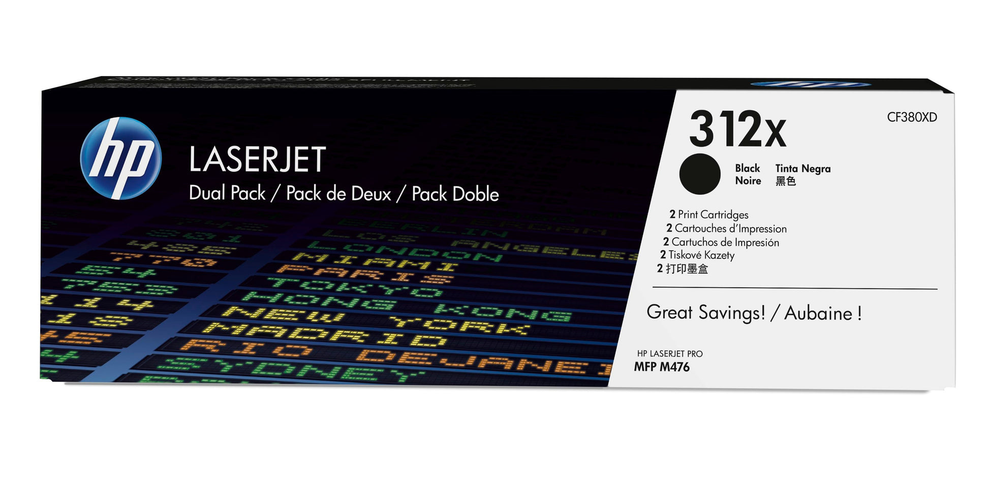 HP Toner-Multipack 312X – Schwarz, 4400 Seiten