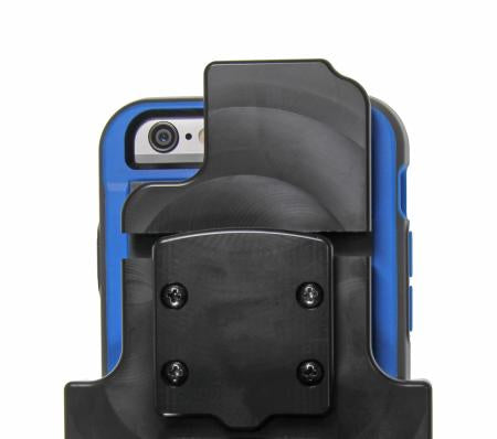 Brodit 527662 – Auto-Ladegerät – 2× USB (QC, 2,4 A), neigbar 0–22° – für Apple iPhone 6 – Schwarz