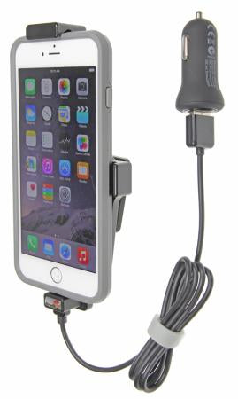 Brodit Auto-Halterung, aktiv mit Stromversorgung (Zigarettenanzünder/USB) – für iPhone 6 Plus – Schwarz