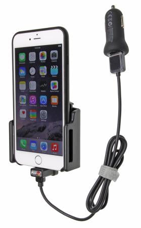 Brodit Auto-Halterung, aktive Halterung mit Zigarettenanzünder und USB – für iPhone 6 Plus – Schwarz