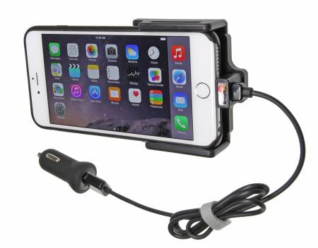Brodit Auto-Halterung, aktive Halterung mit Zigarettenanzünder und USB – für iPhone 6 Plus – Schwarz