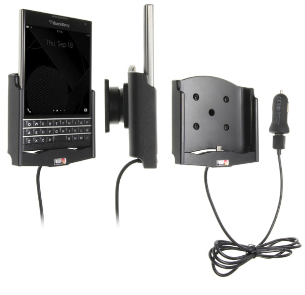 Brodit Auto-Halterung, neigbar, mit Zigarettenanzünder – für BlackBerry Passport – Schwarz, Kunststoff