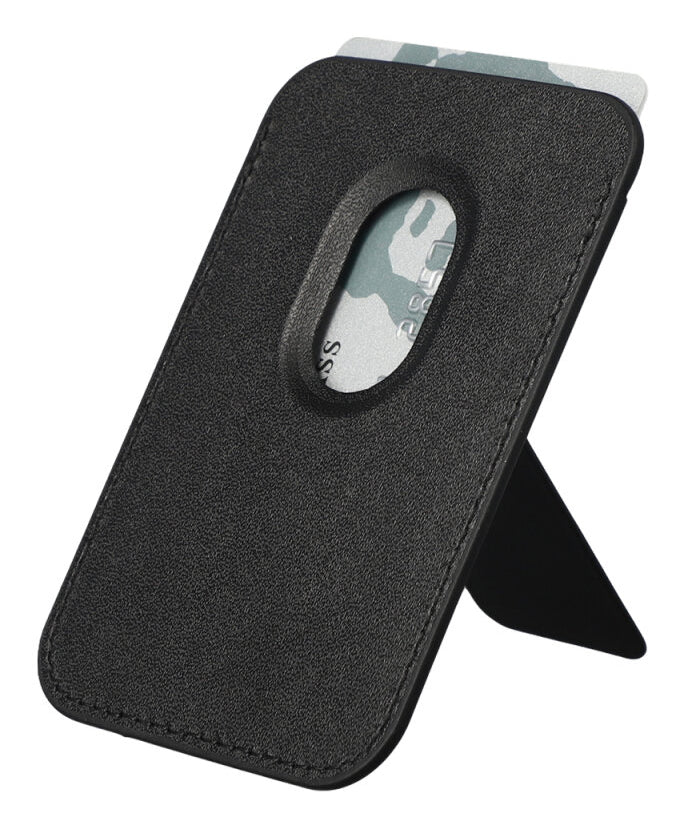 4smarts Magnet Wallet mit Kickstand – Kartenhalter/Wallet – magnetische Befestigung, RFID-Leseschutz – Schwarz