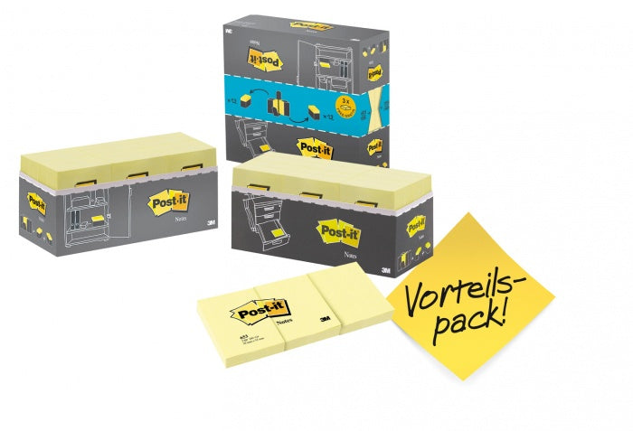 Post-it Haftnotizen – 51×38 mm – Gelb, 3×100 Blatt, PEFC