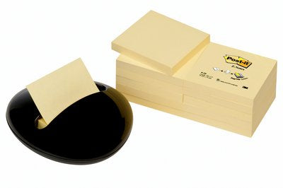 Post-It Stiftschlaufe – Kunststoff, Schwarz, 76 × 76 mm