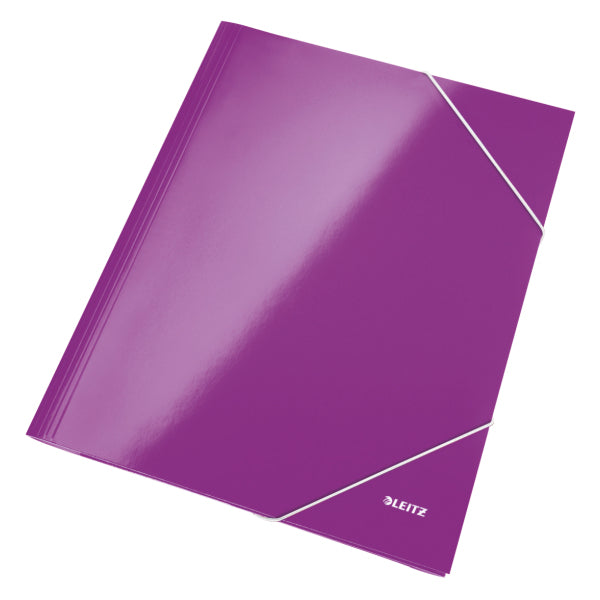 Leitz Sammelmappe für A4, Karton, Violett, mit Gummizug