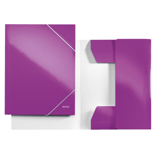 Leitz Sammelmappe für A4, Karton, Violett, mit Gummizug
