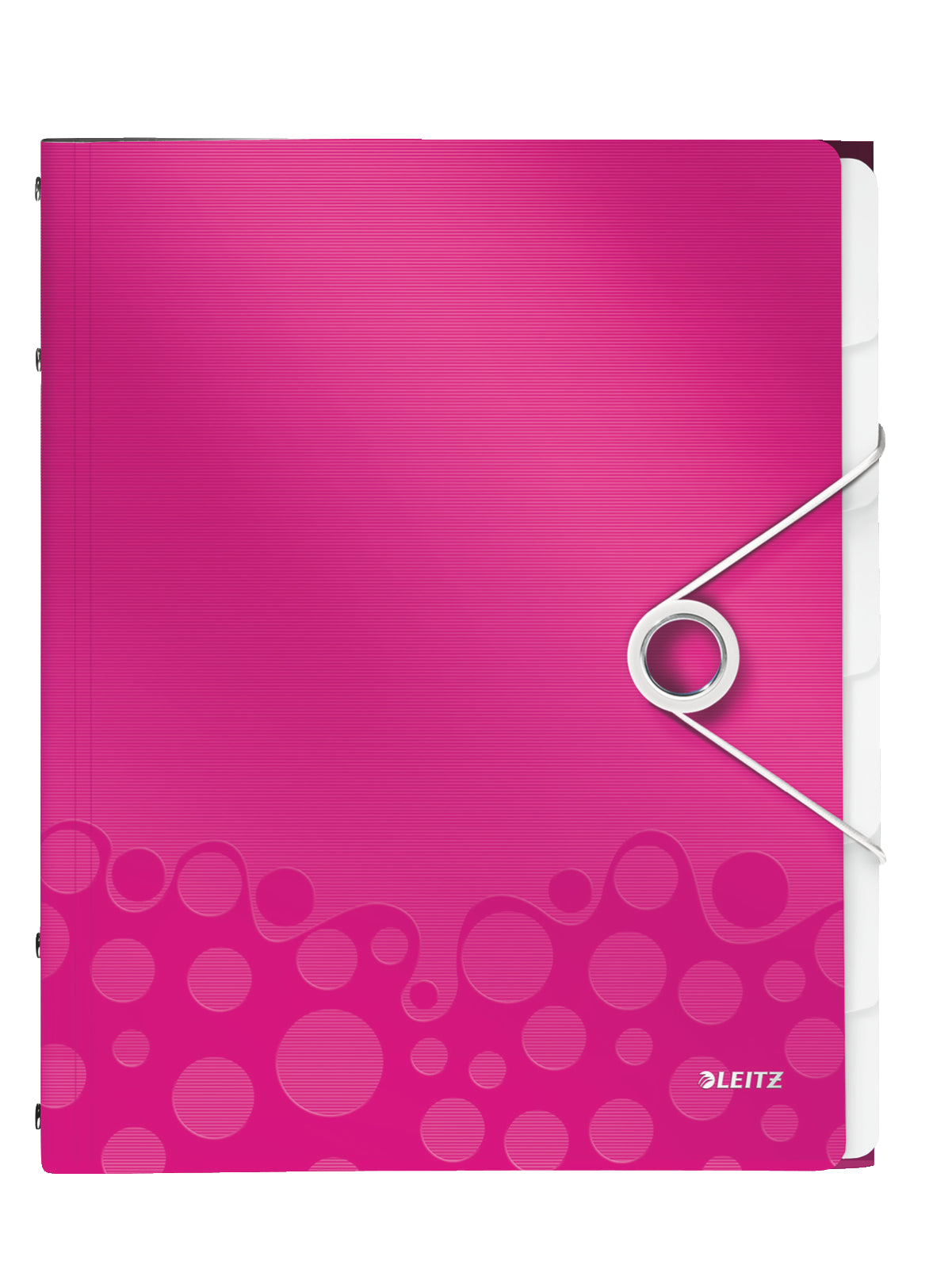 Leitz WOW A4 Fächermappe – 12 Fächer, Gummiband, Polypropylen (PP), Pink Metallic