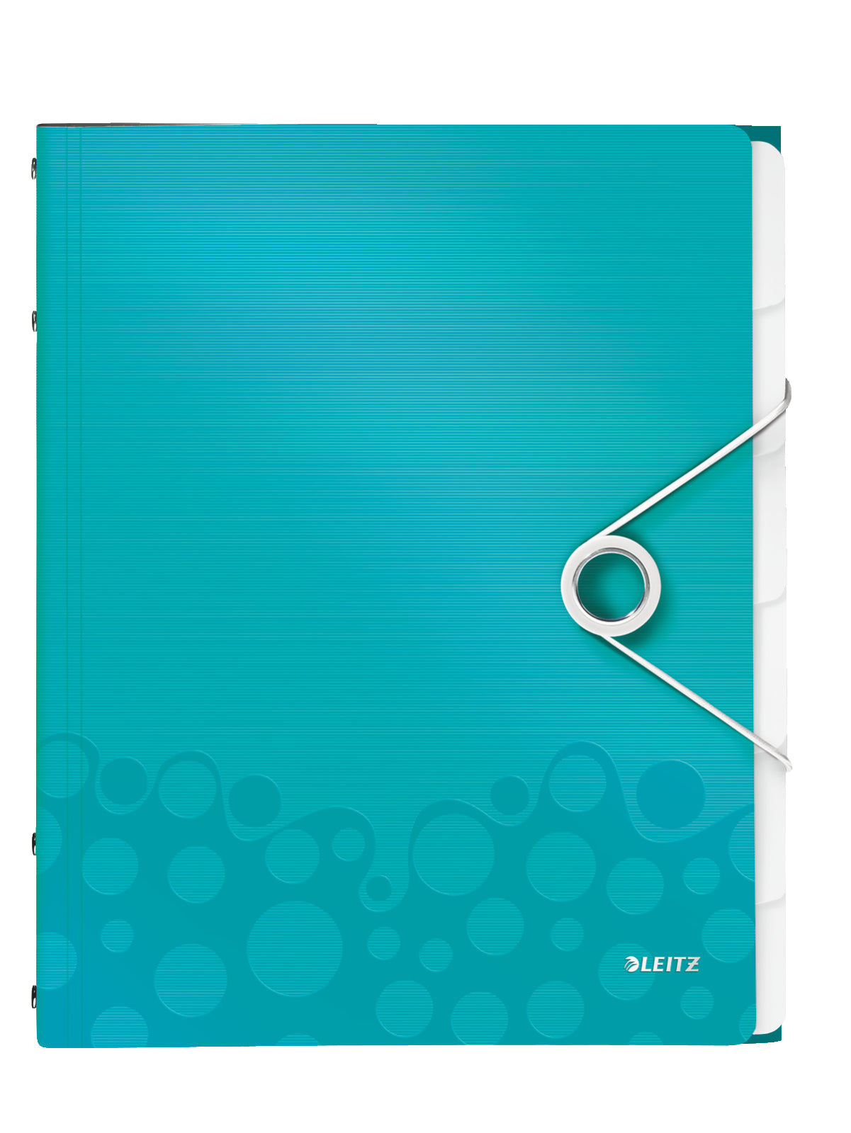 Leitz WOW Fächermappe A4 – 6 Fächer, Gummiband, Polypropylen (PP), Blau, Metallisch