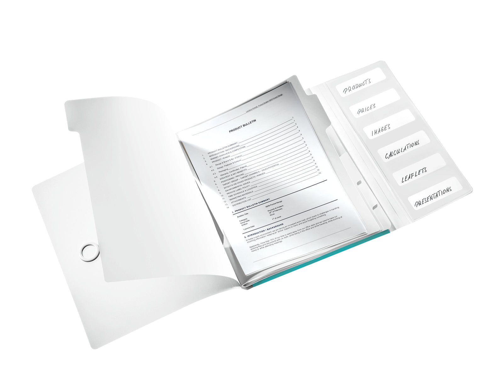 Leitz WOW Fächermappe A4 – 6 Fächer, Gummiband, Polypropylen (PP), Blau, Metallisch