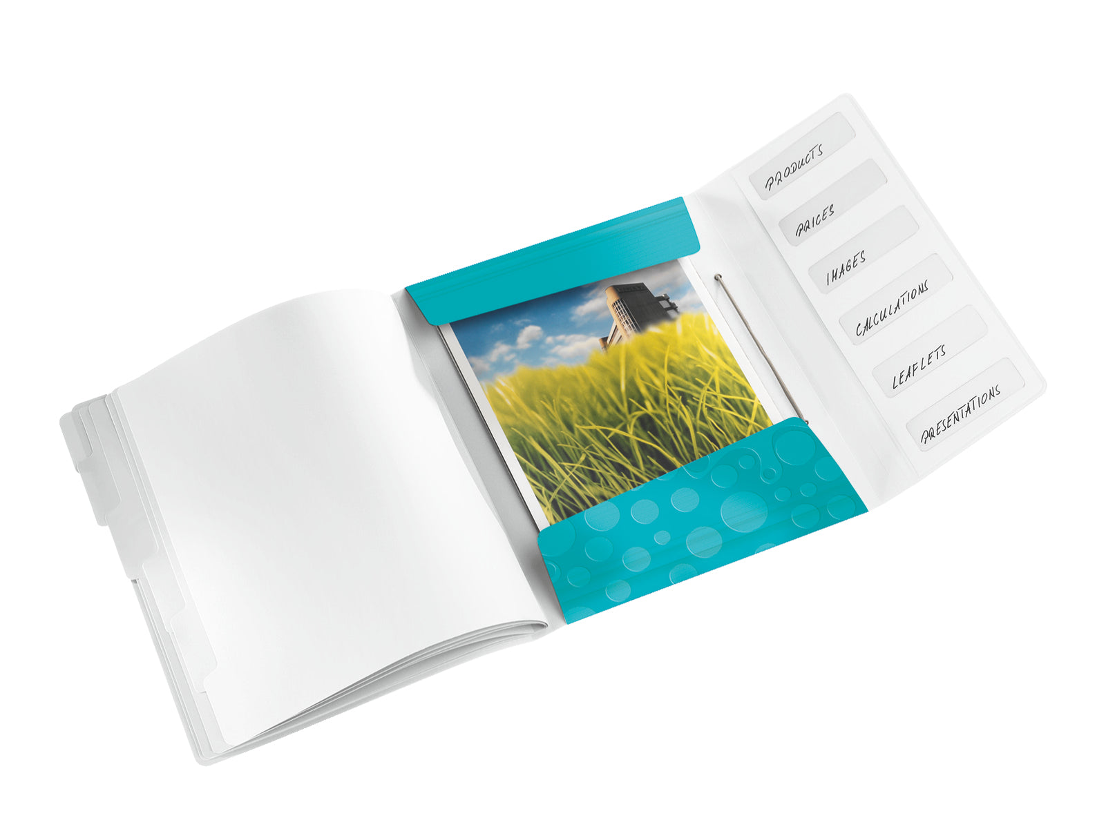 Leitz WOW Fächermappe A4 – 6 Fächer, Gummiband, Polypropylen (PP), Blau, Metallisch