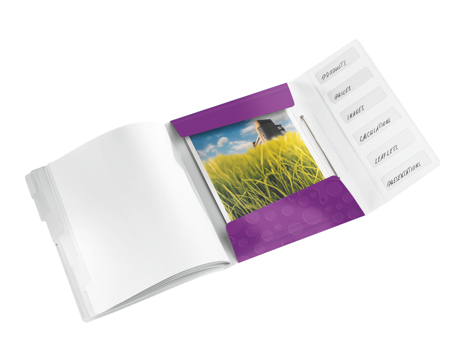 Leitz WOW Fächermappe A4 – 6 Fächer, Gummiband, Polypropylen (PP), metallisch violett