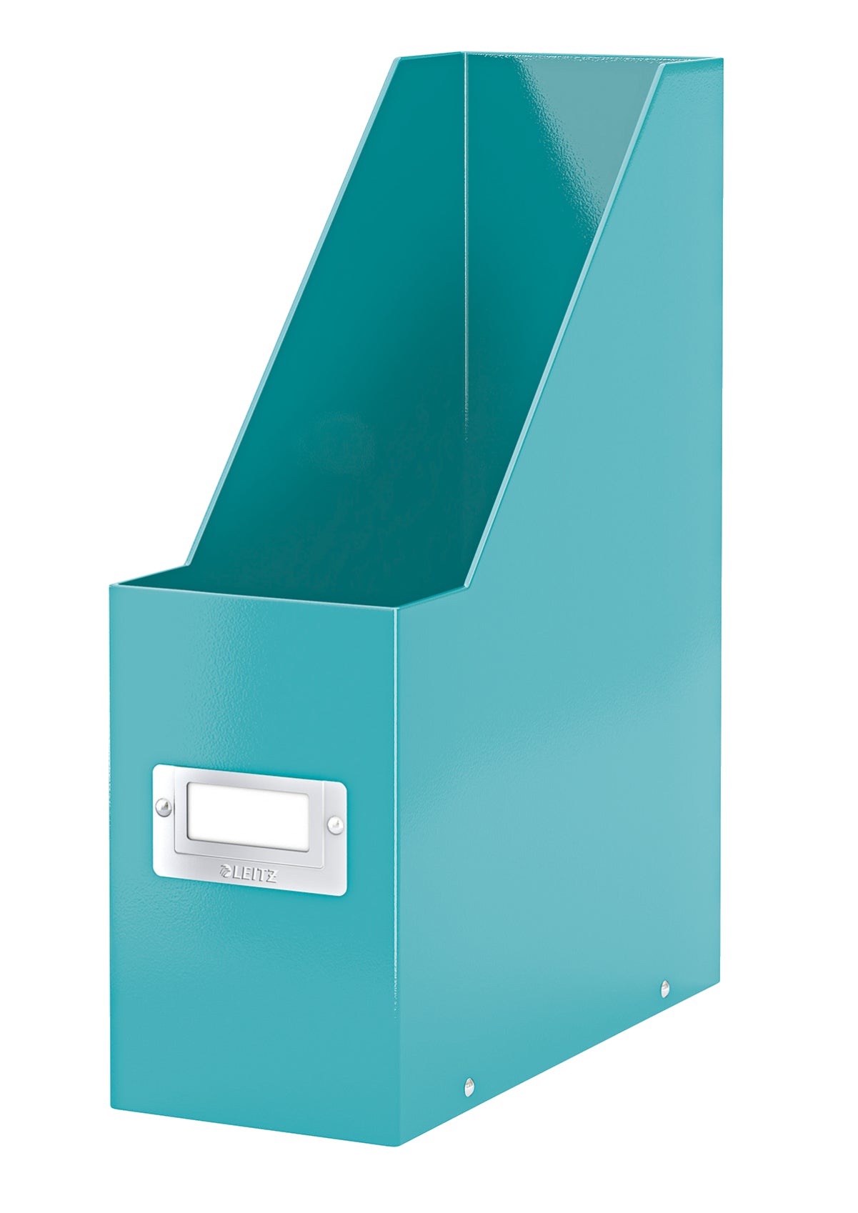 Leitz Stehsammler Click & Store – für Format A4, Karton, eisblau metallic, mit Beschriftungsschild