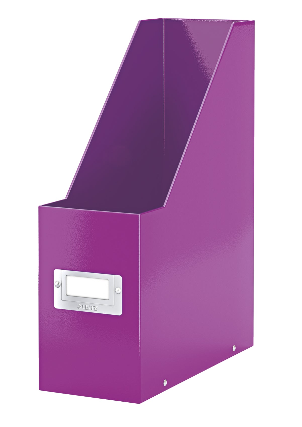 Leitz Stehsammler Click & Store – für Format A4, Karton, violett metallic, mit Beschriftungsschild