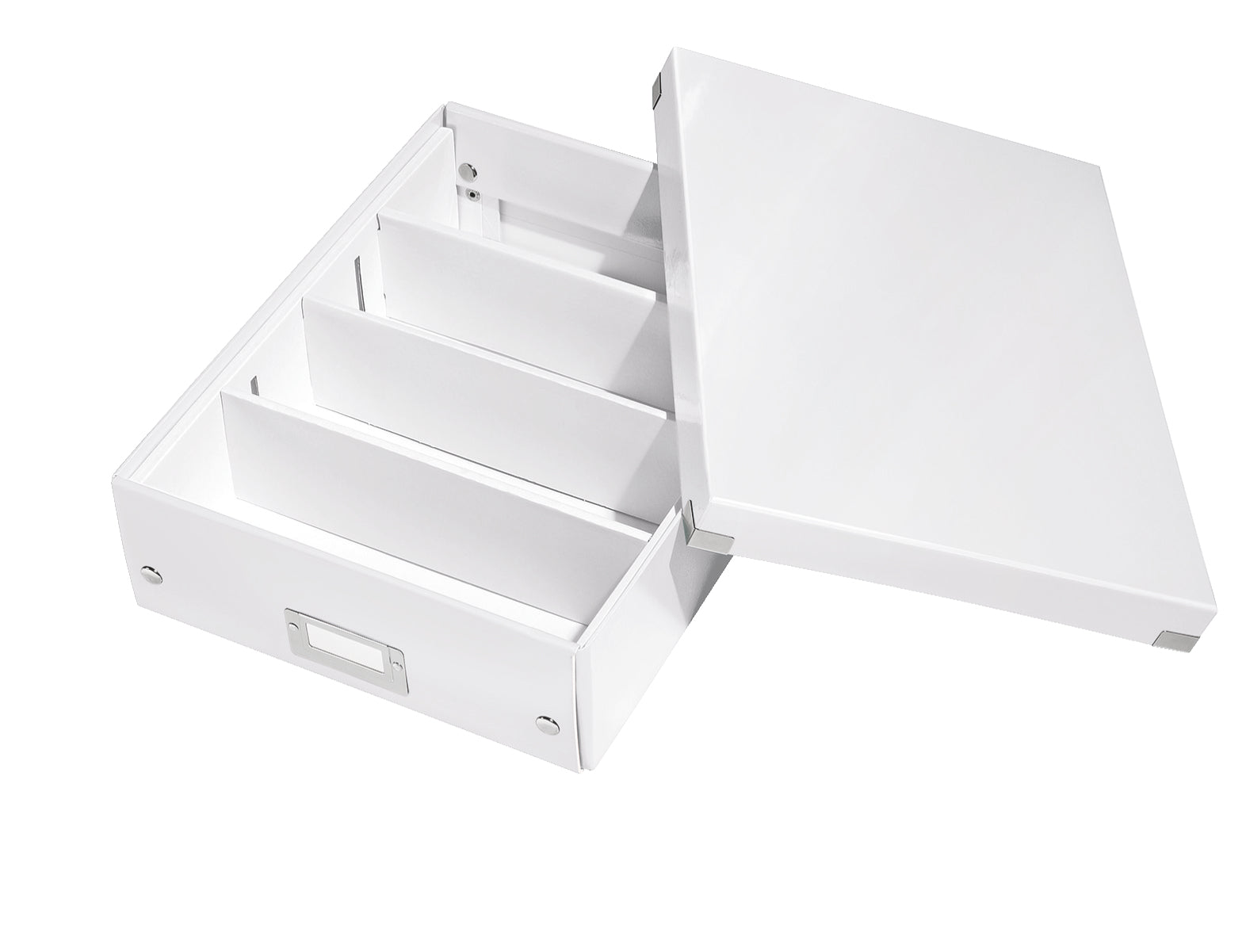 Leitz Click&Store Aufbewahrungsbox B 282 × H 40 × T 373 mm – mit Deckel, stapelbar, weiss