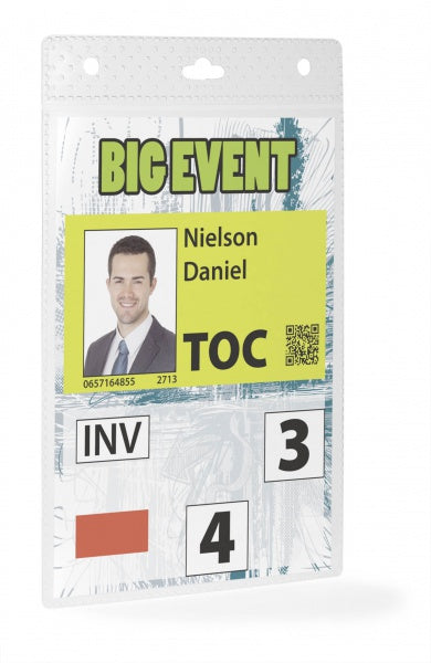 Durable Namensschild – für Visitenkarten – 105 × 148 mm, Kunststoff, transparent – 20 Stück