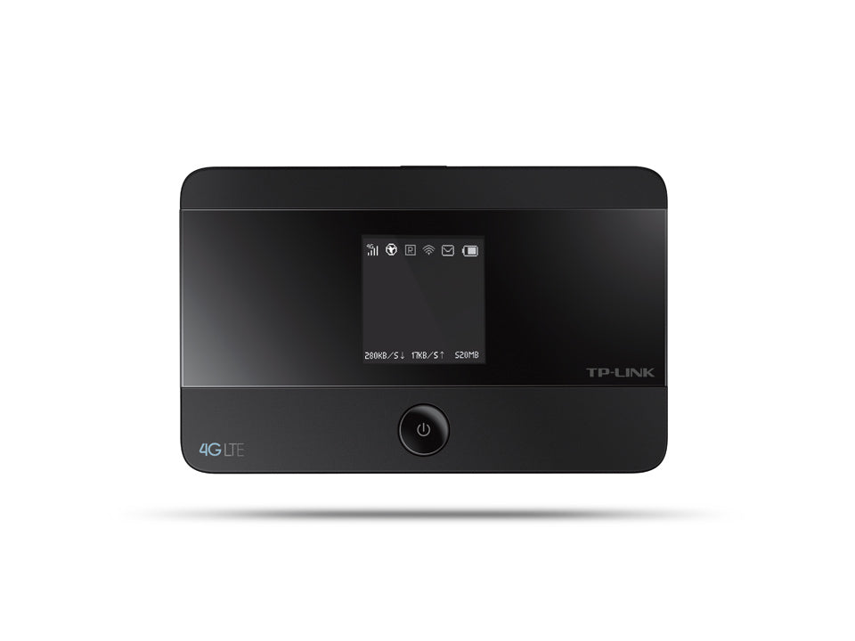 TP-Link M7350 – Mobiler 4G-Hotspot, Wi-Fi 4, 2,4 GHz, 150 Mbit/s, 2000 mAh Akku, Micro-SIM, Display, Schwarz