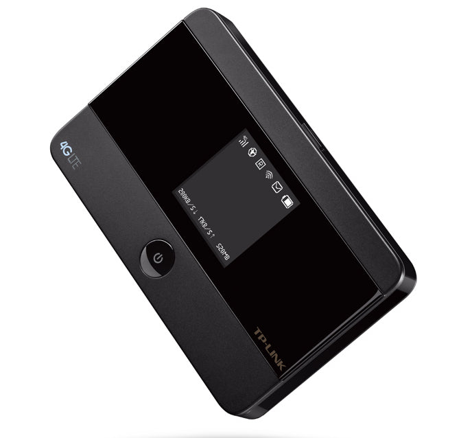 TP-Link M7350 – Mobiler 4G-Hotspot, Wi-Fi 4, 2,4 GHz, 150 Mbit/s, 2000 mAh Akku, Micro-SIM, Display, Schwarz