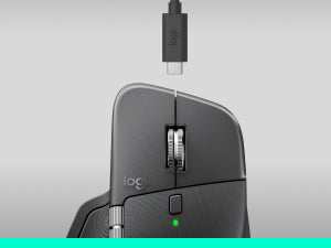 Logitech MX Master 4 for Business Business-Maus – kabellos, 8 Tasten, 8'000 dpi, für Rechtshänder, graphit