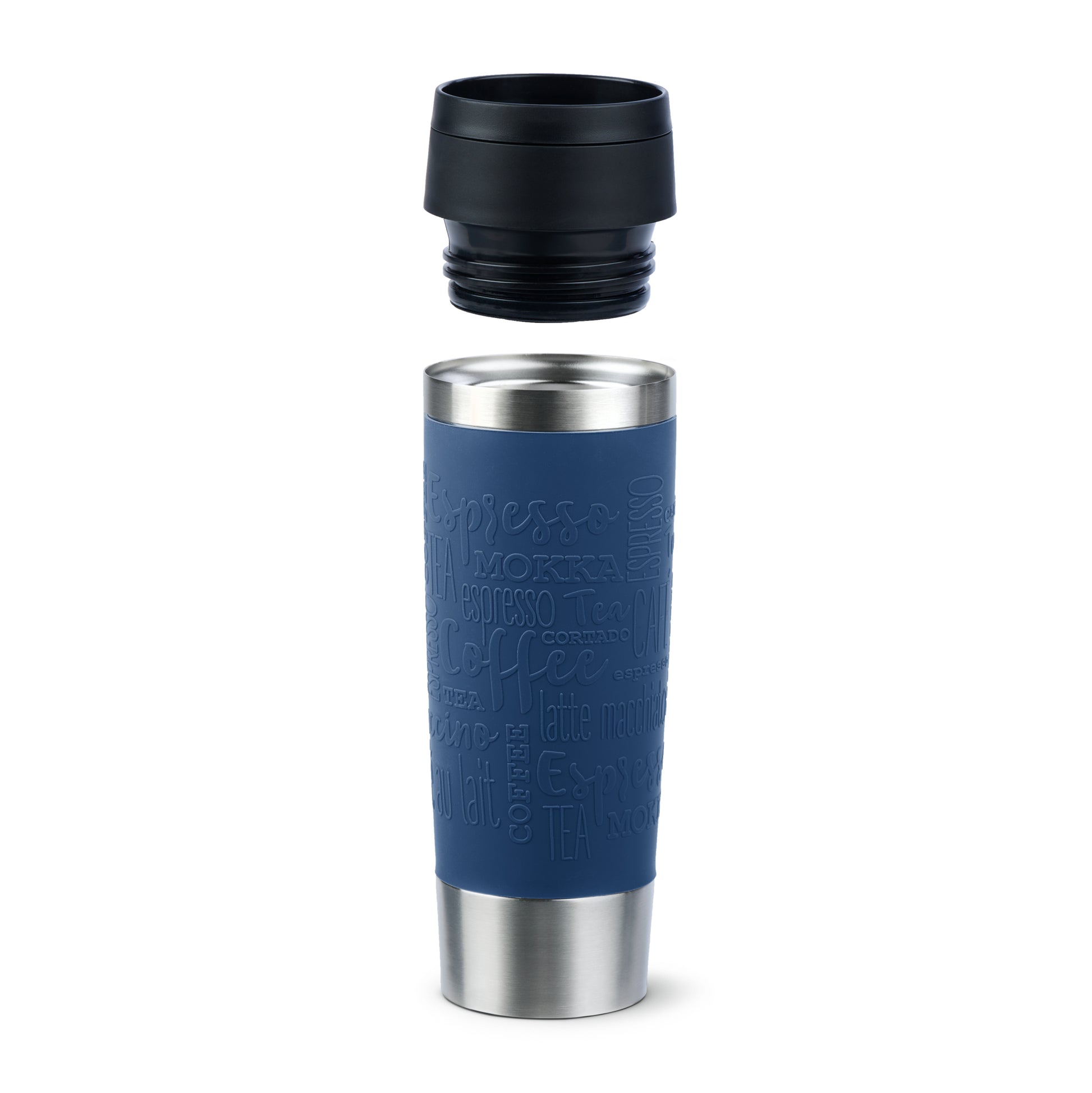 EMSA Travel Mug Classic Thermobecher 500 ml – doppelwandig 4 h heiss/8 h kalt, Edelstahl, Dunkelblau