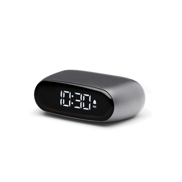 LEXON Minut Wecker – digital – 6,5 × 4,5 × 2,5 cm, dunkelgrau, USB, Schlummertaste