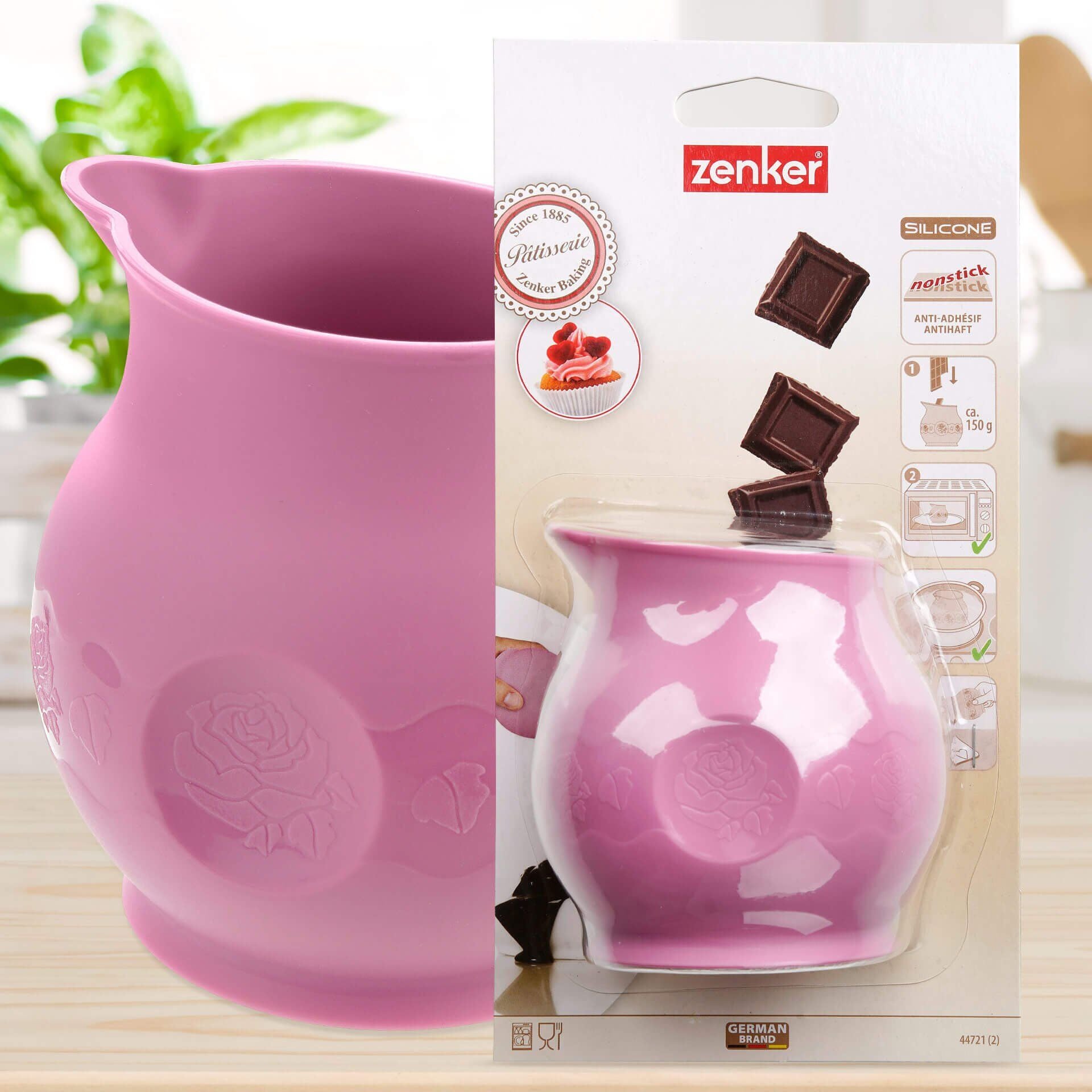 Zenker Schmelztöpfchen 150 ml, 8,5 × 9 × 6,5 cm, Silikon, Rosa