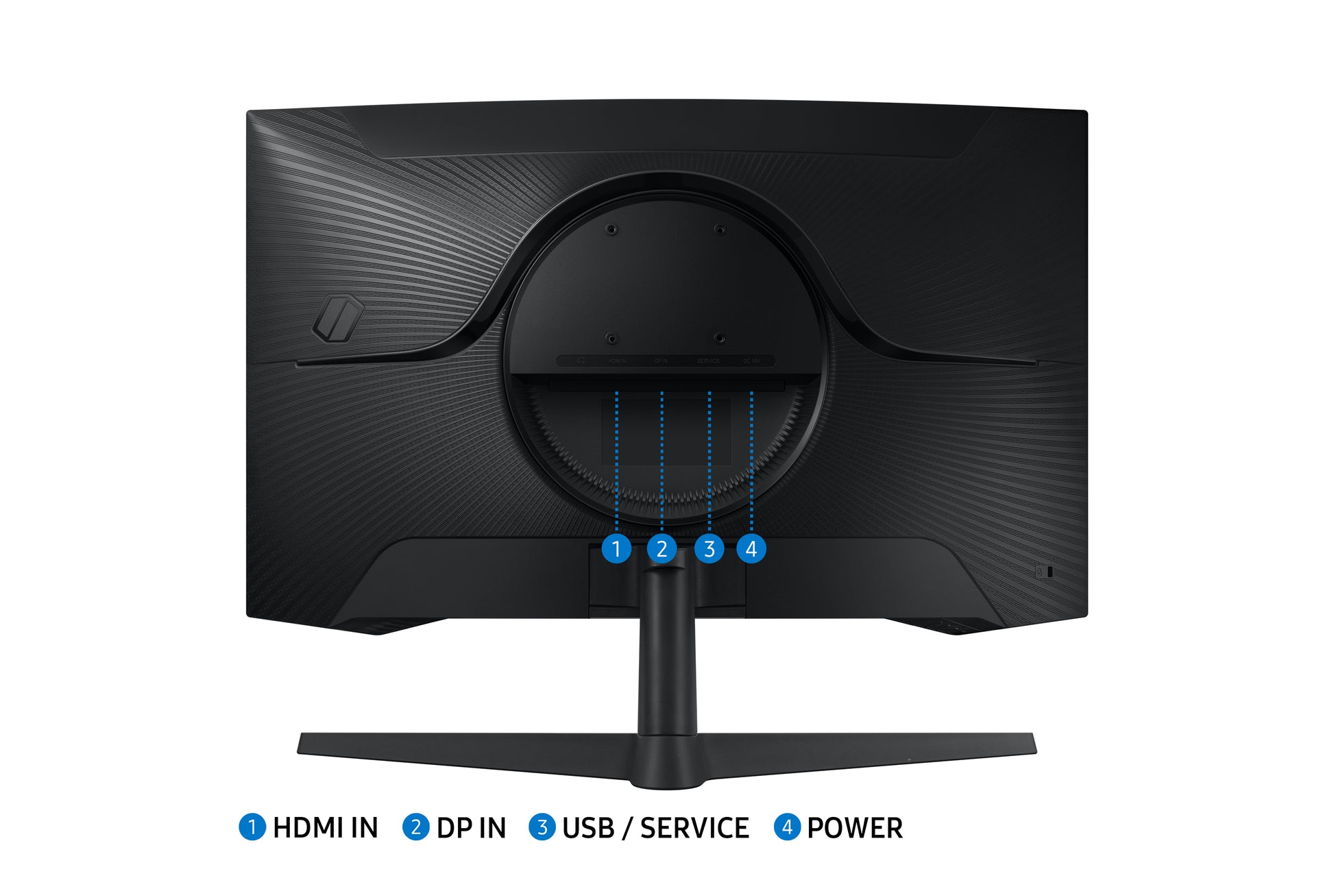 Samsung Odyssey G55C – Monitor, 27" WQHD (2560 × 1440), VA, Gebogen, 165 Hz, 300 cd/m², VESA 75 × 75, Schwarz