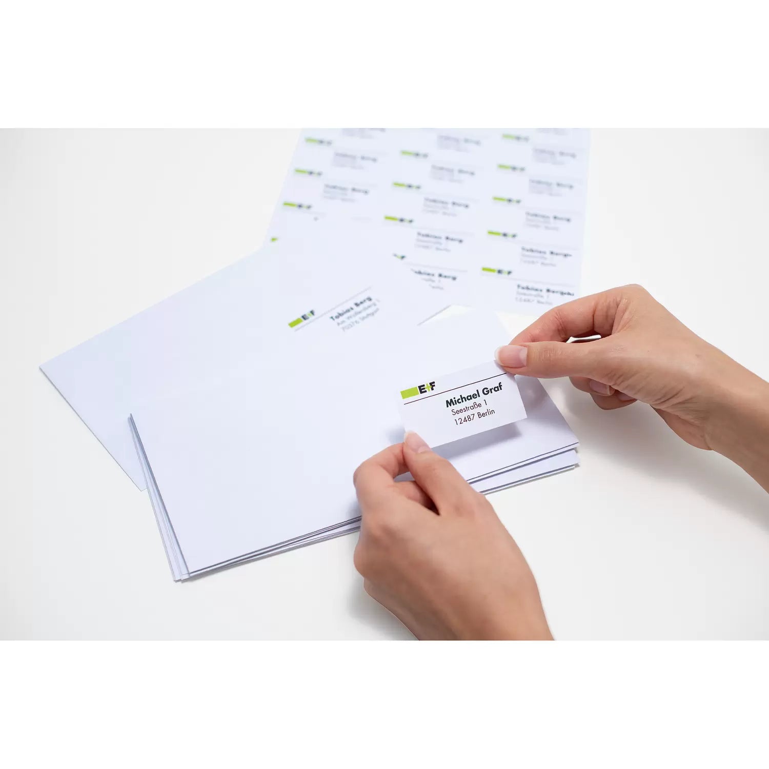 HERMA Etiketten (Bogen), 65 mm × 34 mm, weiss, Papier, permanent, 100 Blatt