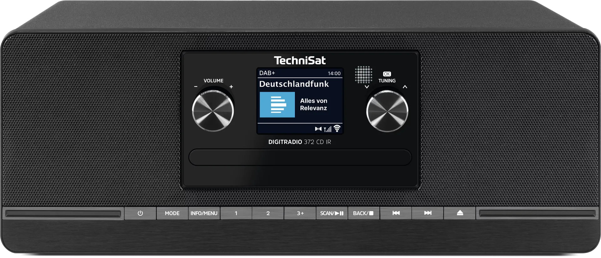 TechniSat DigitRadio 372 CD IR – Internetradio, DAB+/UKW, Bluetooth, WLAN – Schwarz