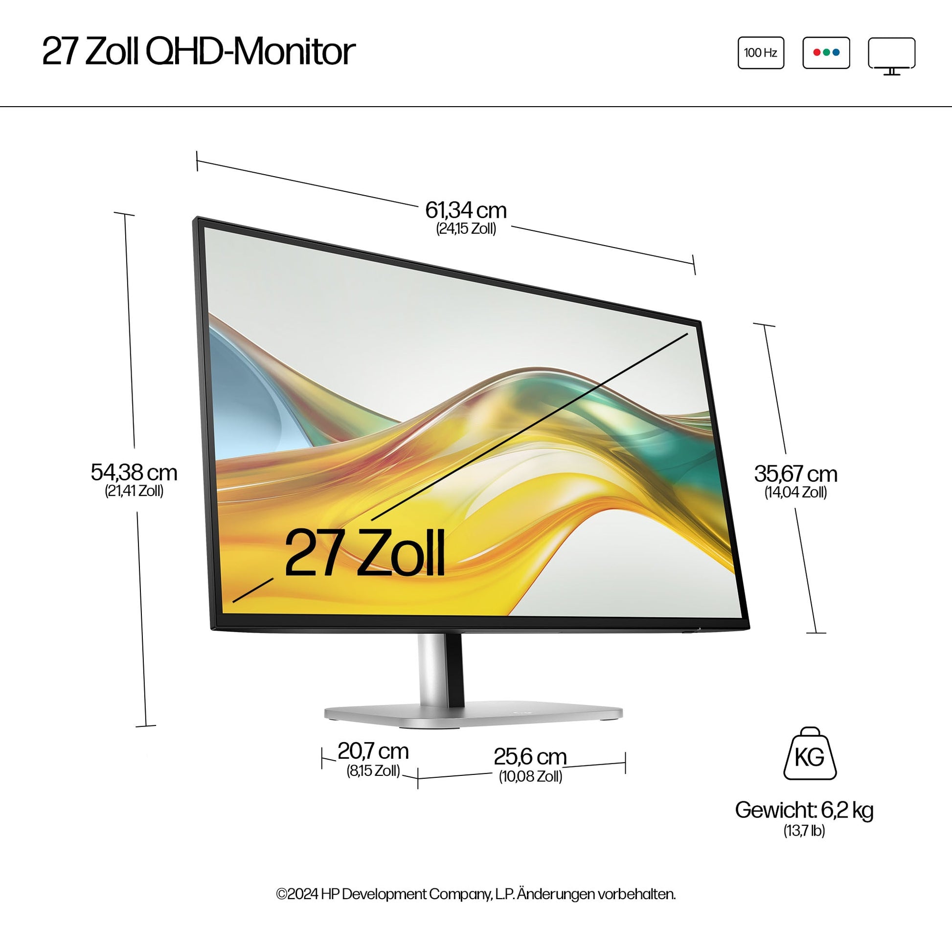 HP Serie 5 Pro 27 (527pq) – Monitor, 27" WQHD (2560 × 1440)