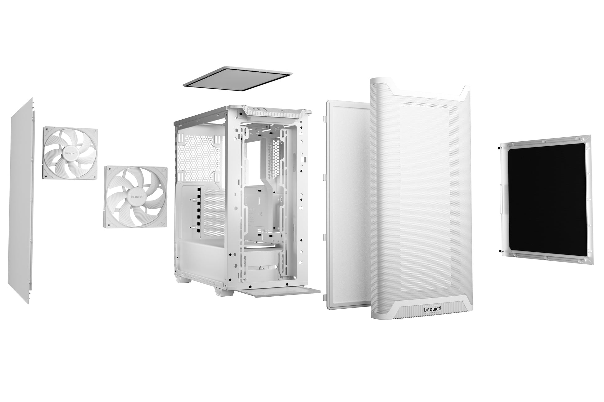 be quiet! be quiet PURE BASE 501 Airflow – Midi-Tower – Weiss, ATX/micro-ATX/Mini-ITX, CPU-Kühler max. 17,8 cm
