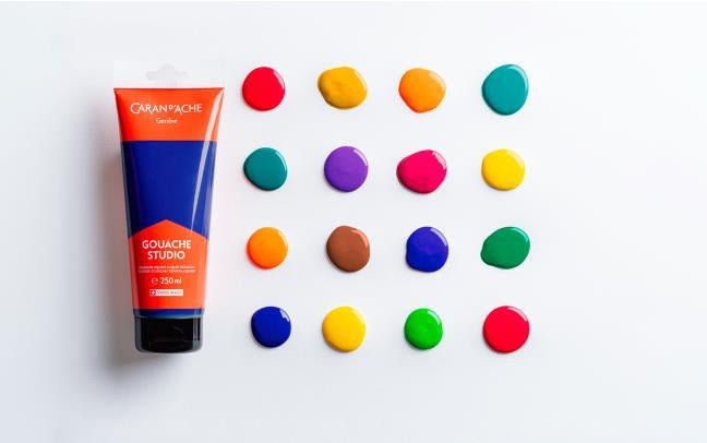 Caran d-Ache Caran d'Ache Studio Gouache – Ultramarin, matt – 250 ml – für Papier, Karton, Holz