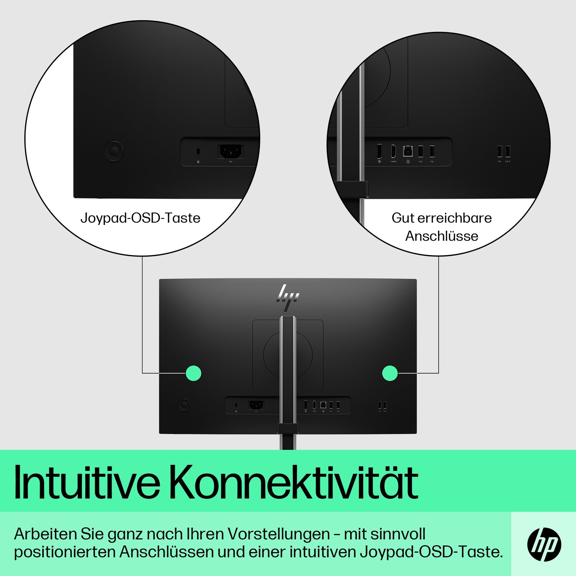 HP E22 G5 – Monitor, 21,5", IPS, 75 Hz, 250 cd/m², USB-Hub integriert, VESA 100 × 100, Schwarz