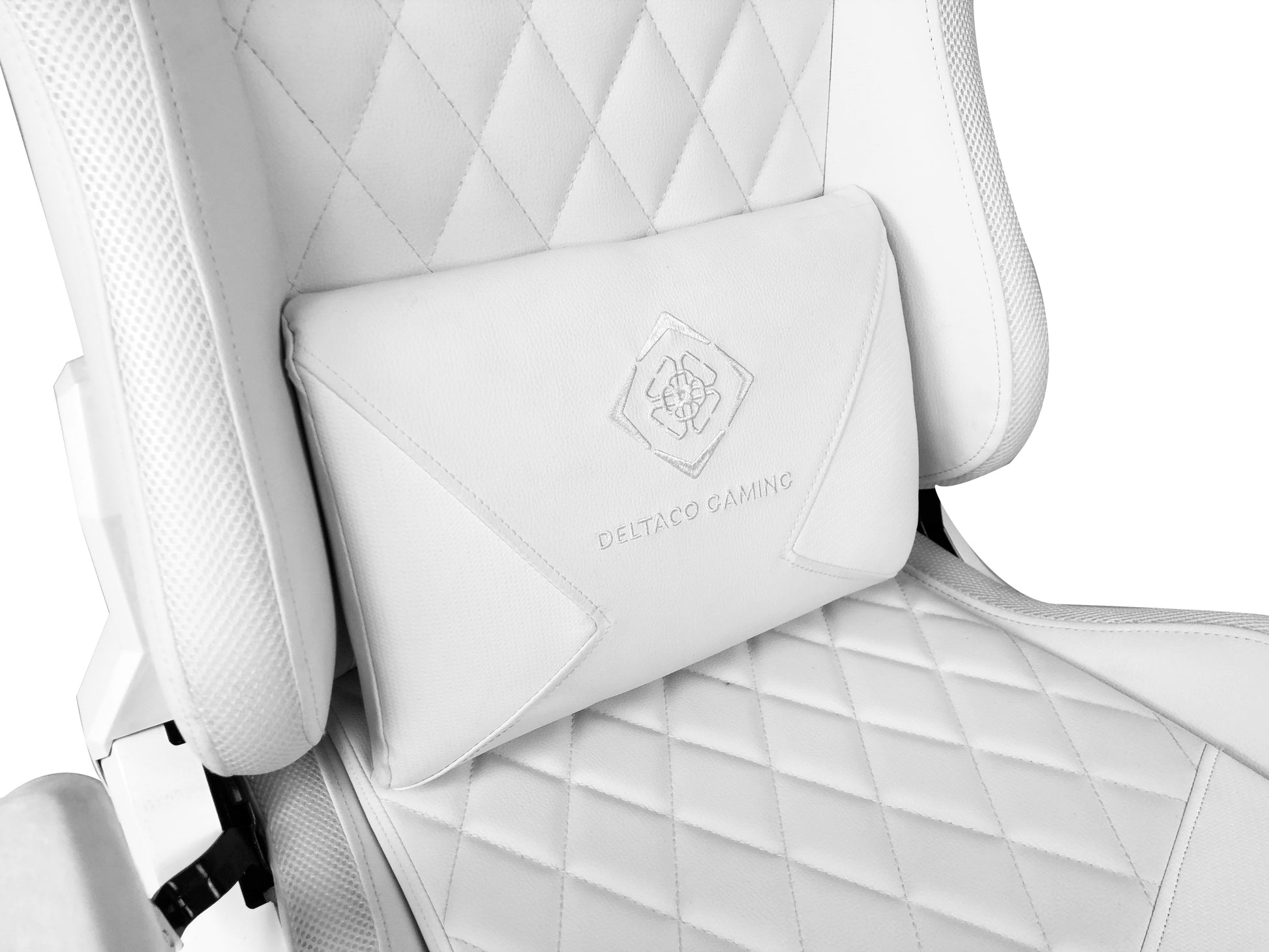 Deltaco Gaming DELTACO GAM-080-W Gaming-Stuhl – Kunstleder – Weiss, RGB-LED-Beleuchtung, bis 120 kg