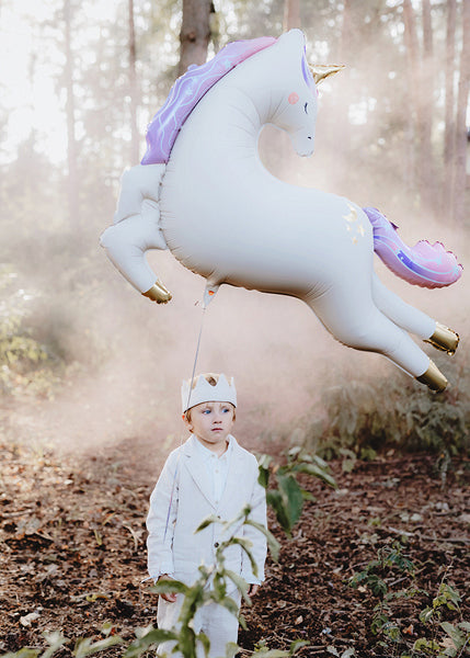 PartyDeco Folienballon Einhorn – mehrfarbig – 113 × 83 cm – Folie – 1 Stk