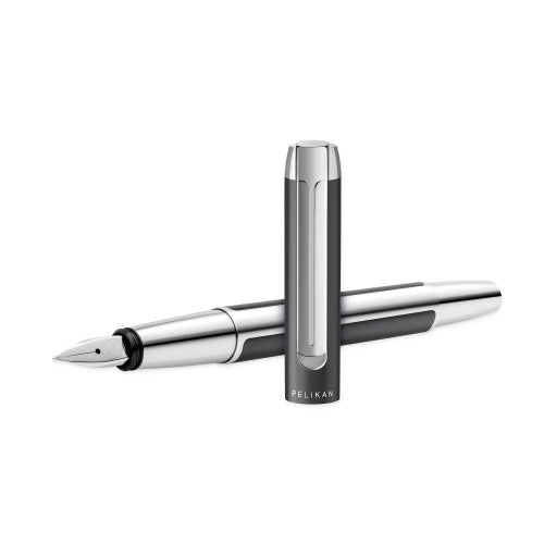 Pelikan PURA P40 – Eloxiertes Aluminium, Edelstahlfeder, Federbreite B