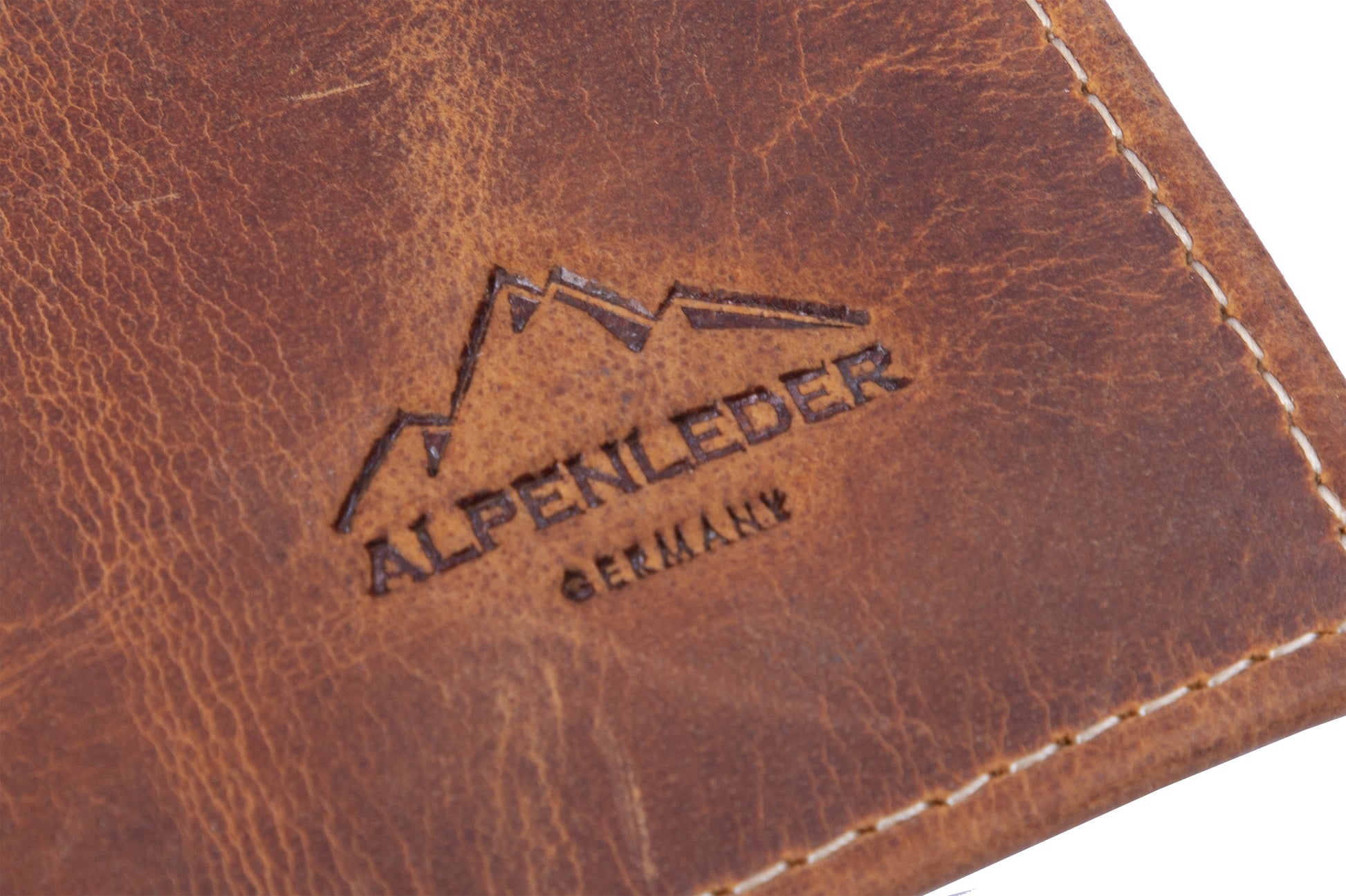 Alpenleder Etui Stifterolle, leer – braun/hellbraun – Leder