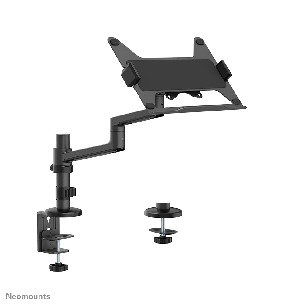 Neomounts Laptop-Arm (Klemme/Durchführung) – für Notebooks bis 17,3" – VESA 100×100, 5 kg – Schwarz