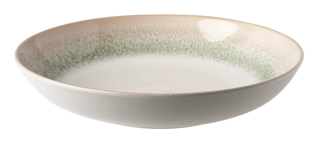 Lunasol Speiseteller – 4er Set, Ø 23 cm, Steingut, Grün/Sand