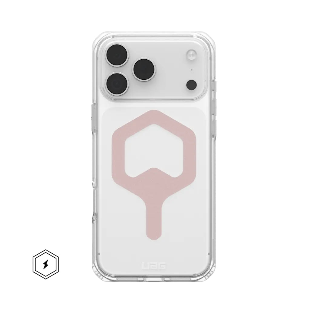 Urban Armor Gear UAG Plyo Backcover – für Apple iPhone 17 Pro Max, MagSafe, PC+TPU, Ice/Roségold, bis 4,9 m Sturzsicher