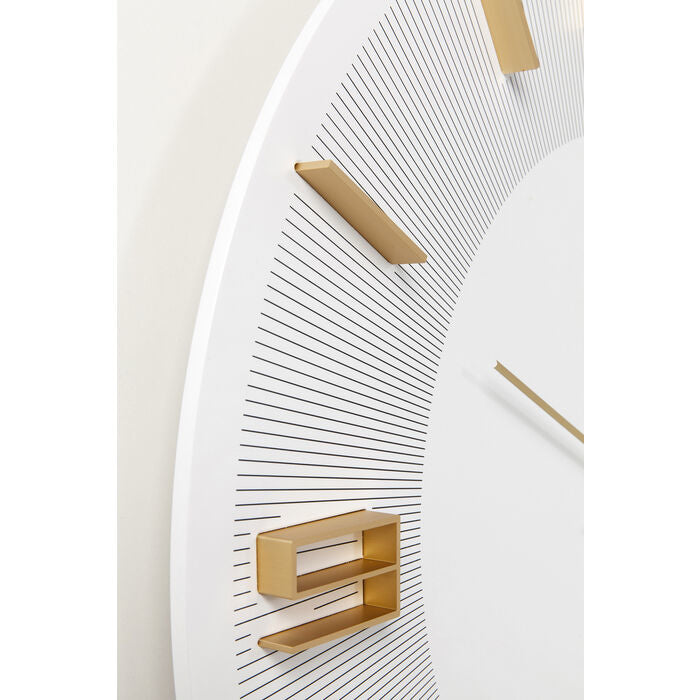 KARE Design Kare Wanduhr Leonardo – Ø 49 cm, weiss, Metall