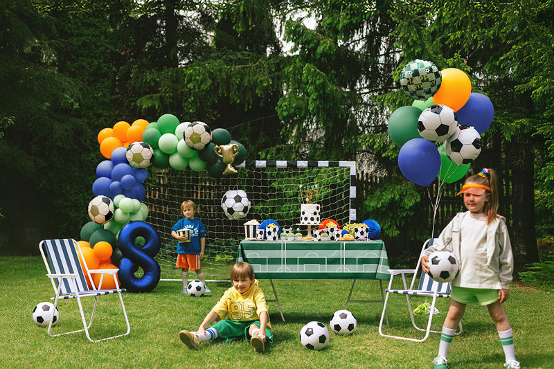 PartyDeco Folienballon Fussball – Schwarz-Weiss – 35 × 35 cm – 1 Stück